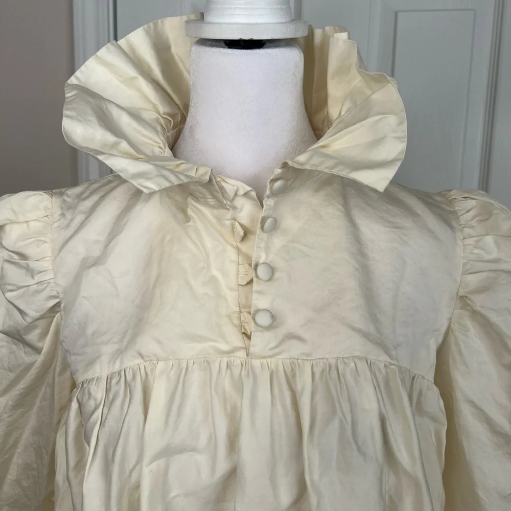 ! Avavav Firenze Cream Ruffled Mini Babydoll Dress - Picture 6 of 12